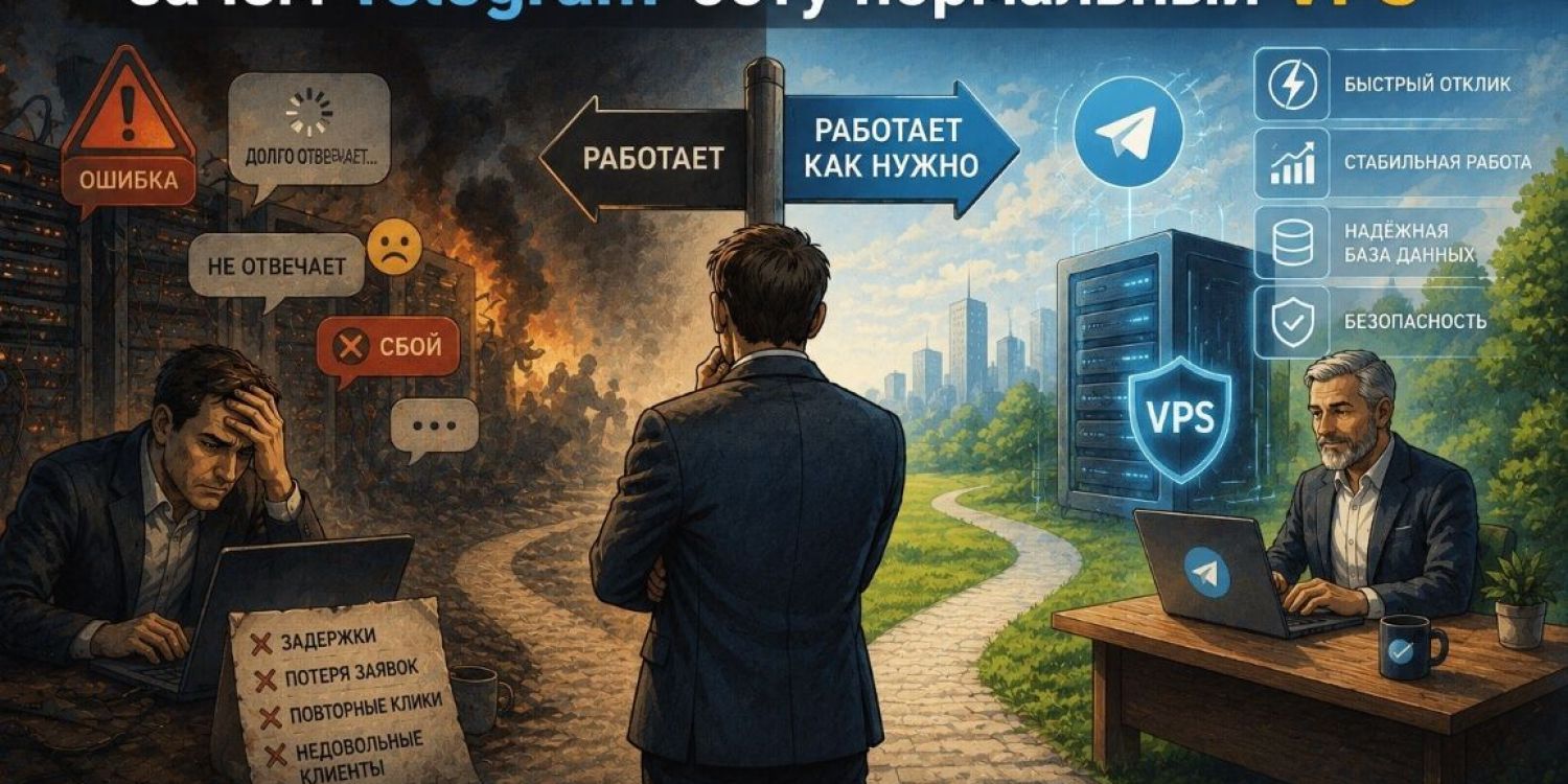 От «работает» к «работает как нужно»: зачем Telegram-боту нормальный VPS
